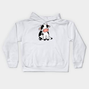 A cute cartoon cow Kids Hoodie